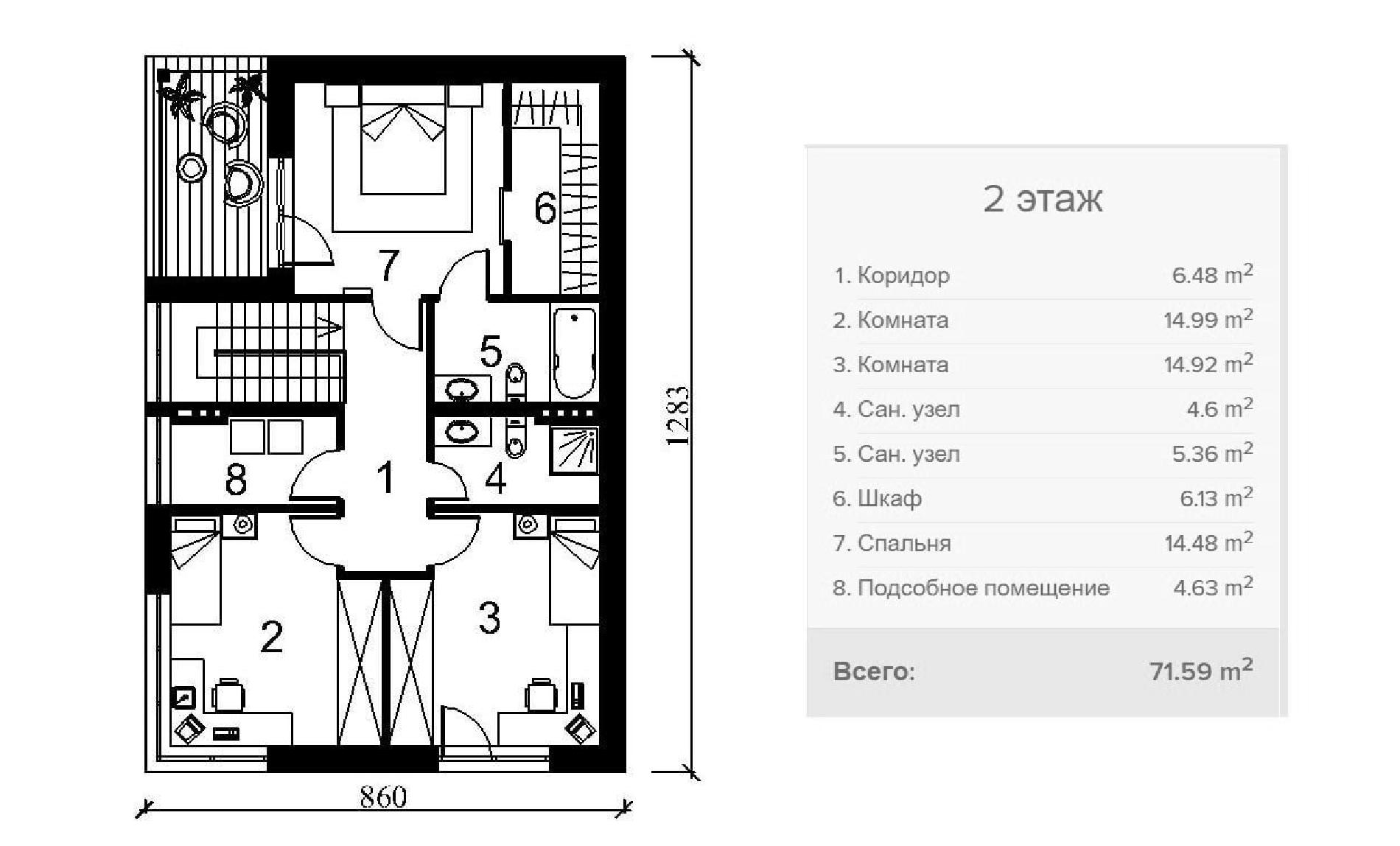 Планировка проекта дома №99-203 99-203_p (2)-min.jpg